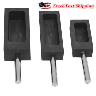 Graphite Ingot Mold Crucible Mould for Melting Casting Gold Silver Metal 0.5/1/2