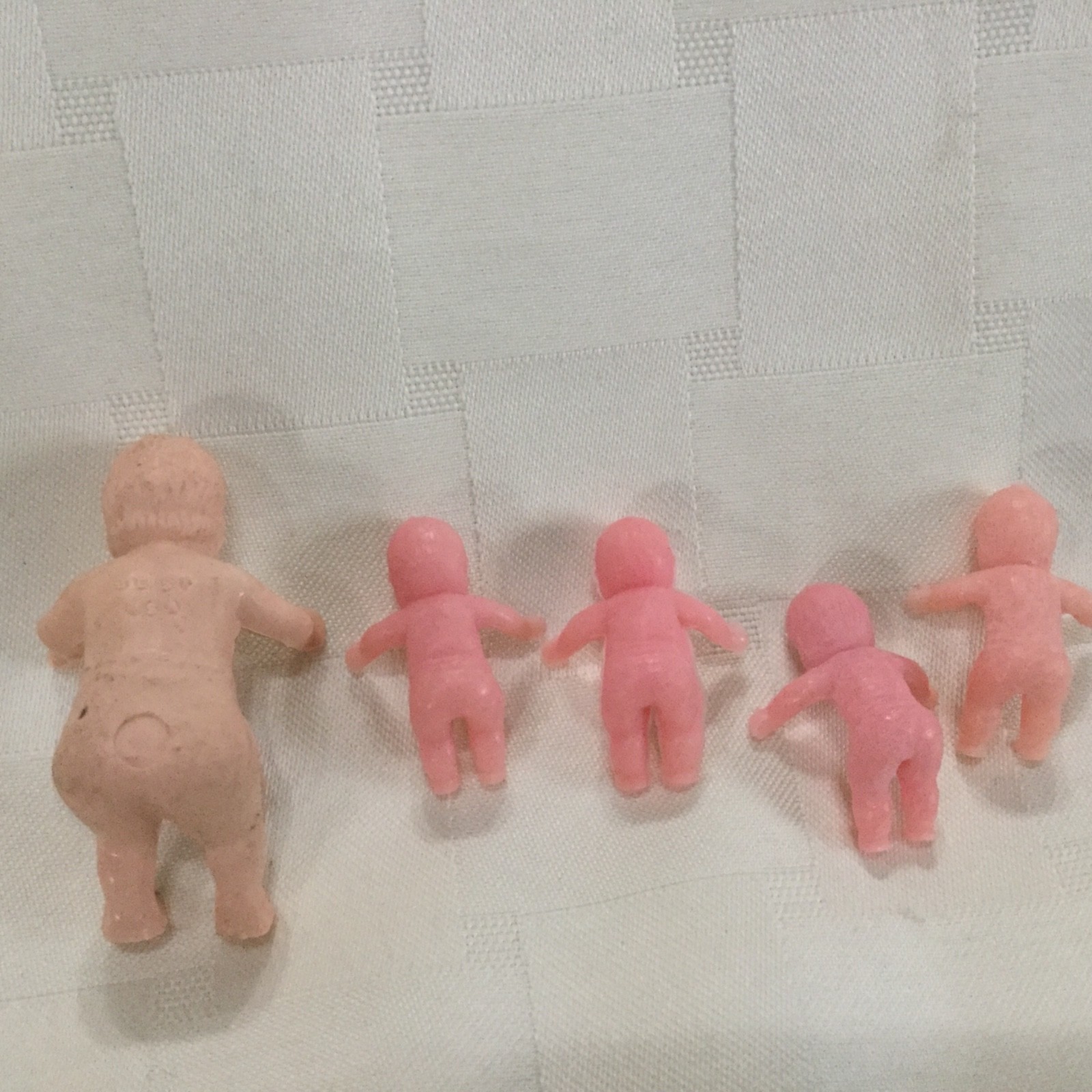 Vintage BEST Hard Plastic Diapered Baby Doll, USA Plus 4 Small Babies, G2