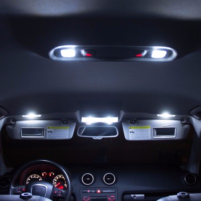 Classic Car Chrome Interior Lamp Light On Led Bulb Off