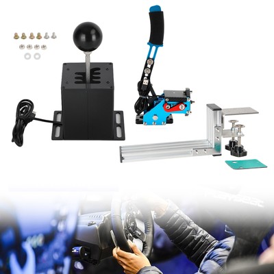 USB Handbrake with Clip and 6+R H Shifter for Thrustmaster T300RS/GT Window EP