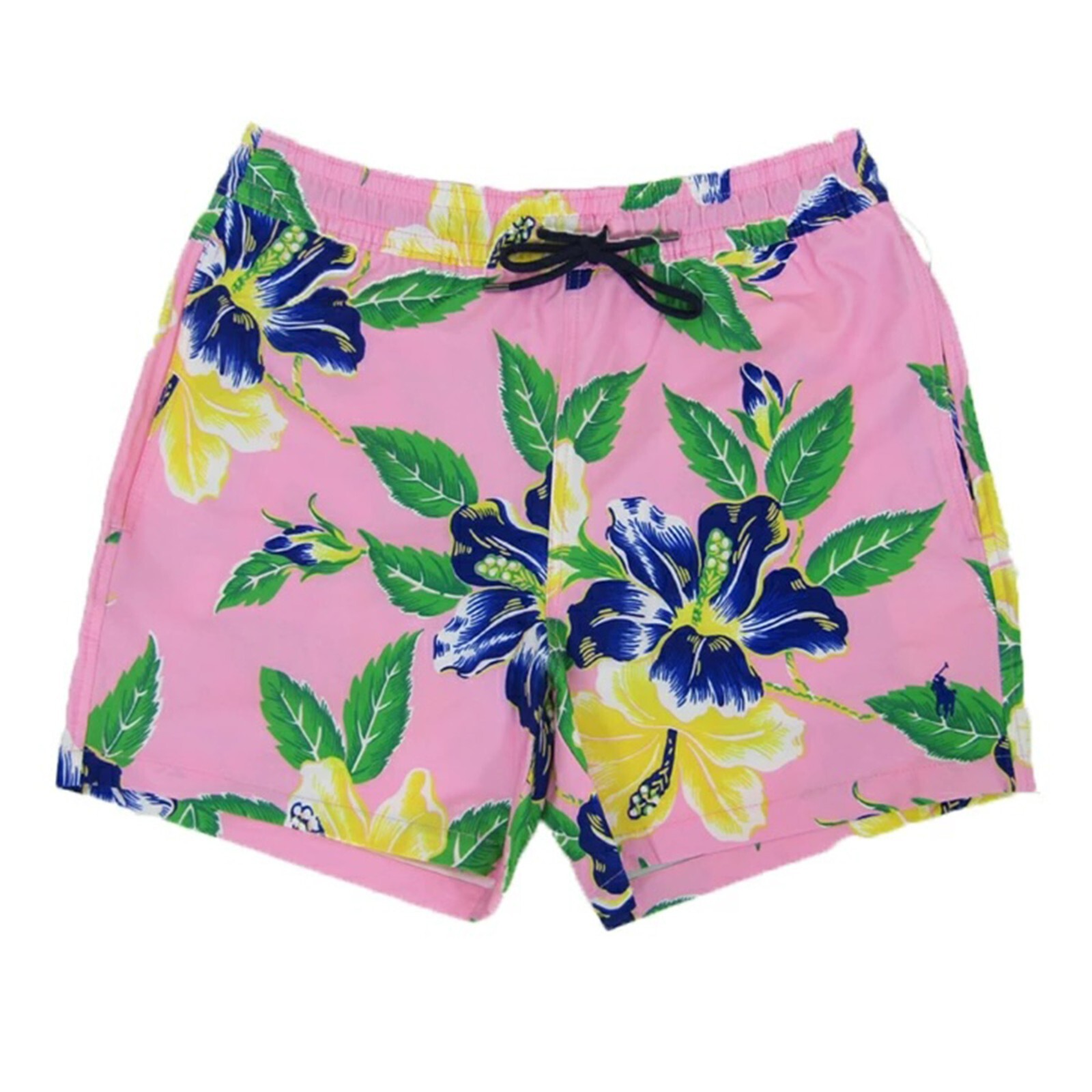 Polo Ralph Lauren Цветочный купальник Aloha Slim Fit, Плавательные шорты с тропическим принтом розового цвета
