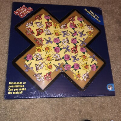 NEW Criss Cross Flowers 20 PC Wooden Puzzle MindWare 2008 Sealed Difficult Brain