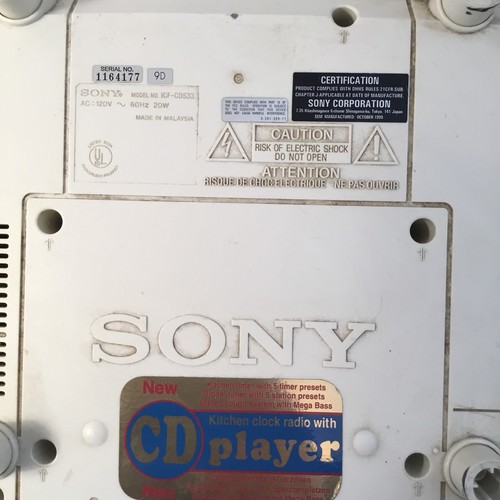 Sony Under Cabinet Cd Player And Radio Model ICFCD533