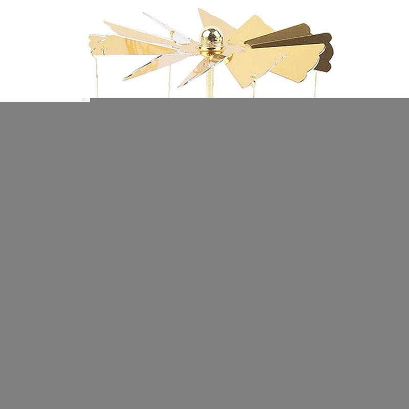 Christmas Rotary Candle Holder Metal Gold Hot Rotating Candlesticks Ornaments