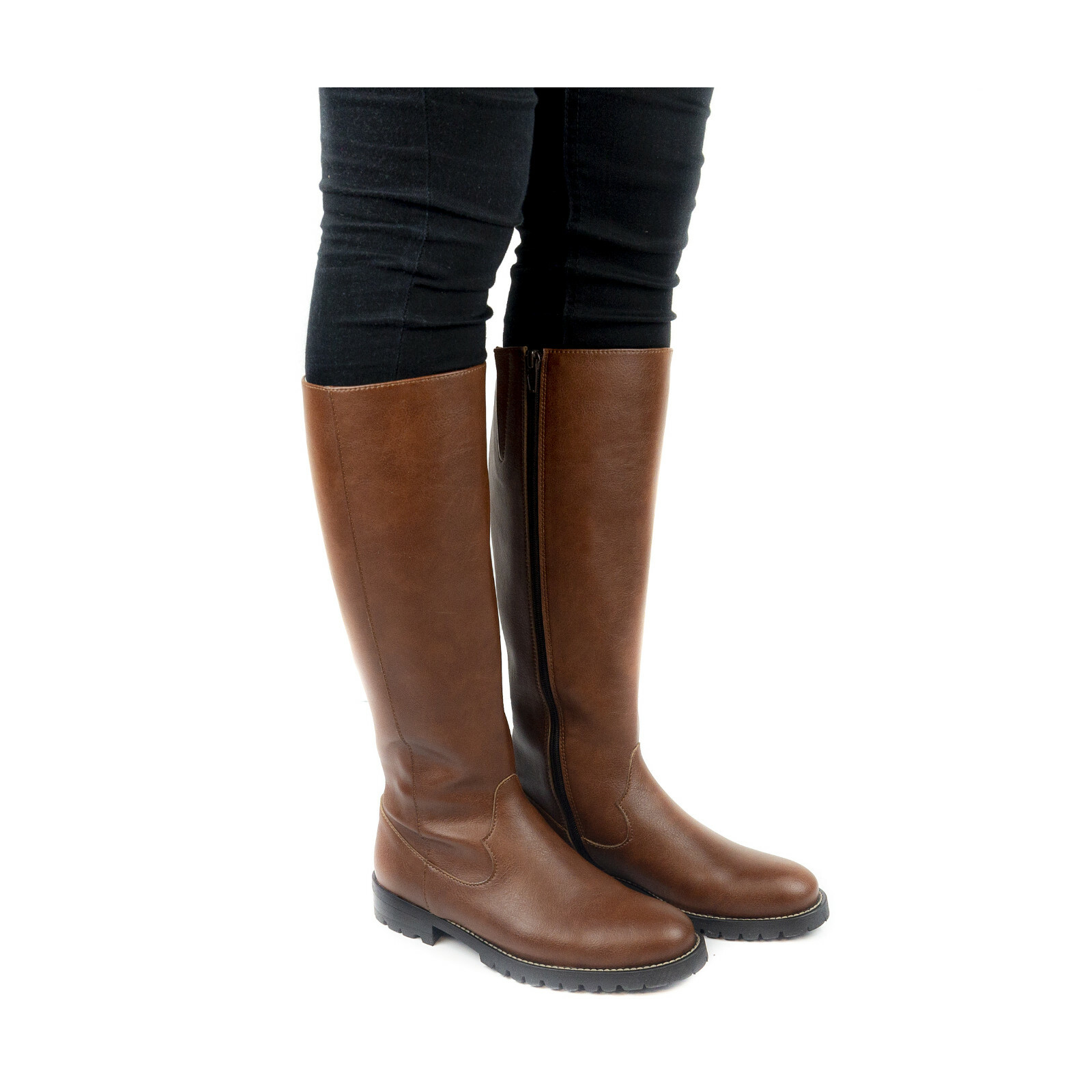 NAE VEGANE SCHAFTKNIEHÖHE DAMENSTIEFEL WINTER FLACH RUTSCHF GEZAHNT UNGEZWUNGEN RUND