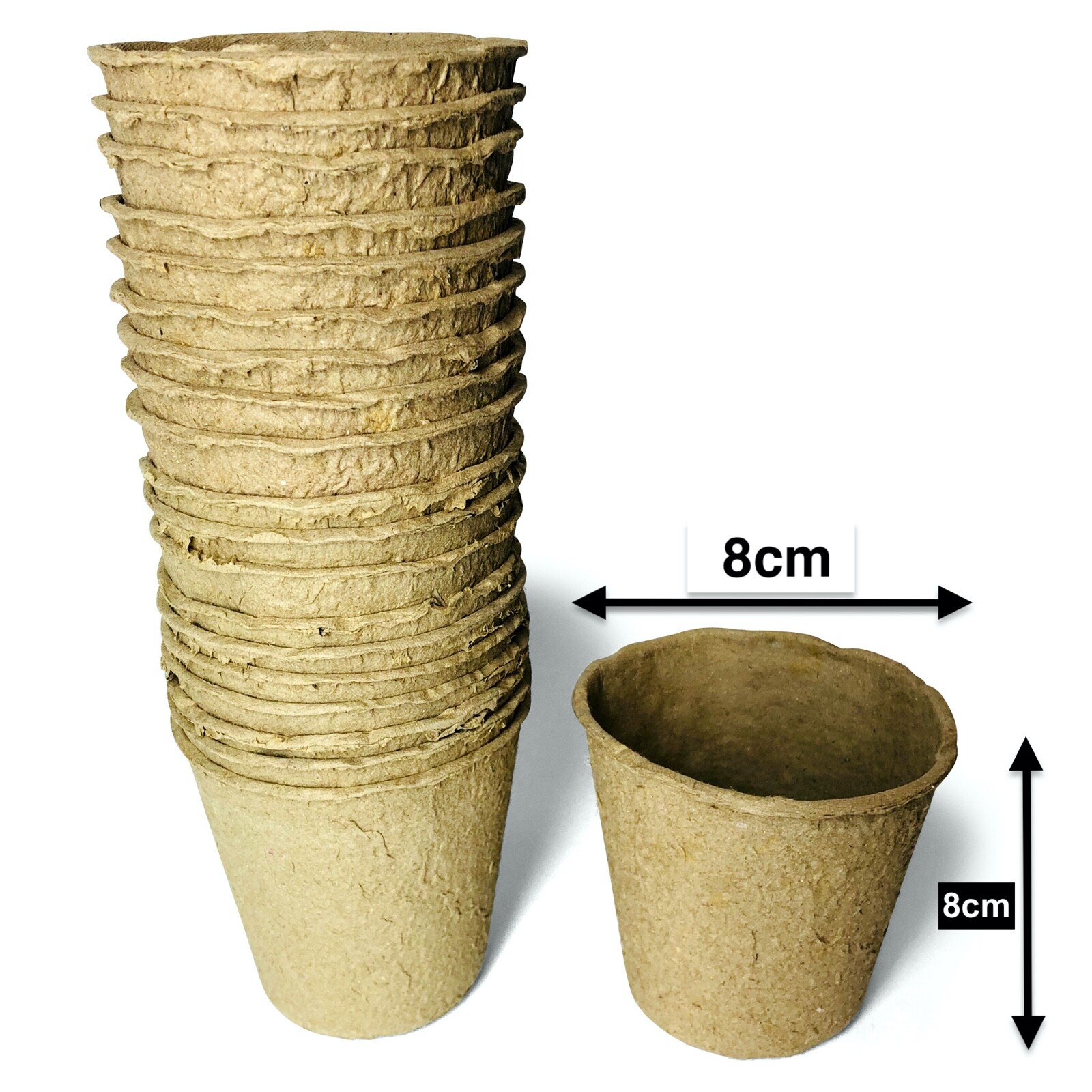 Saattöpfe Aufzuchttöpfe Pflanzentöpfe Anzucht Töpfe biologisch abbaubare 8cm