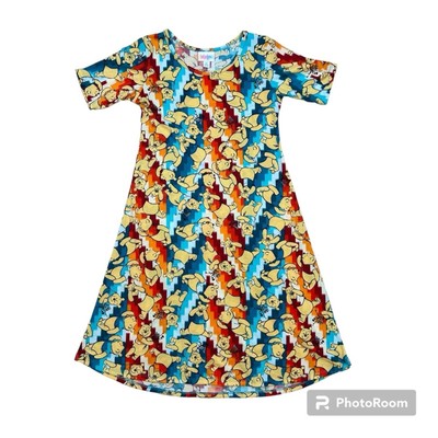 NWOT Lularoe Disney Winnie The Pooh Bear All Over Print Dress size 12