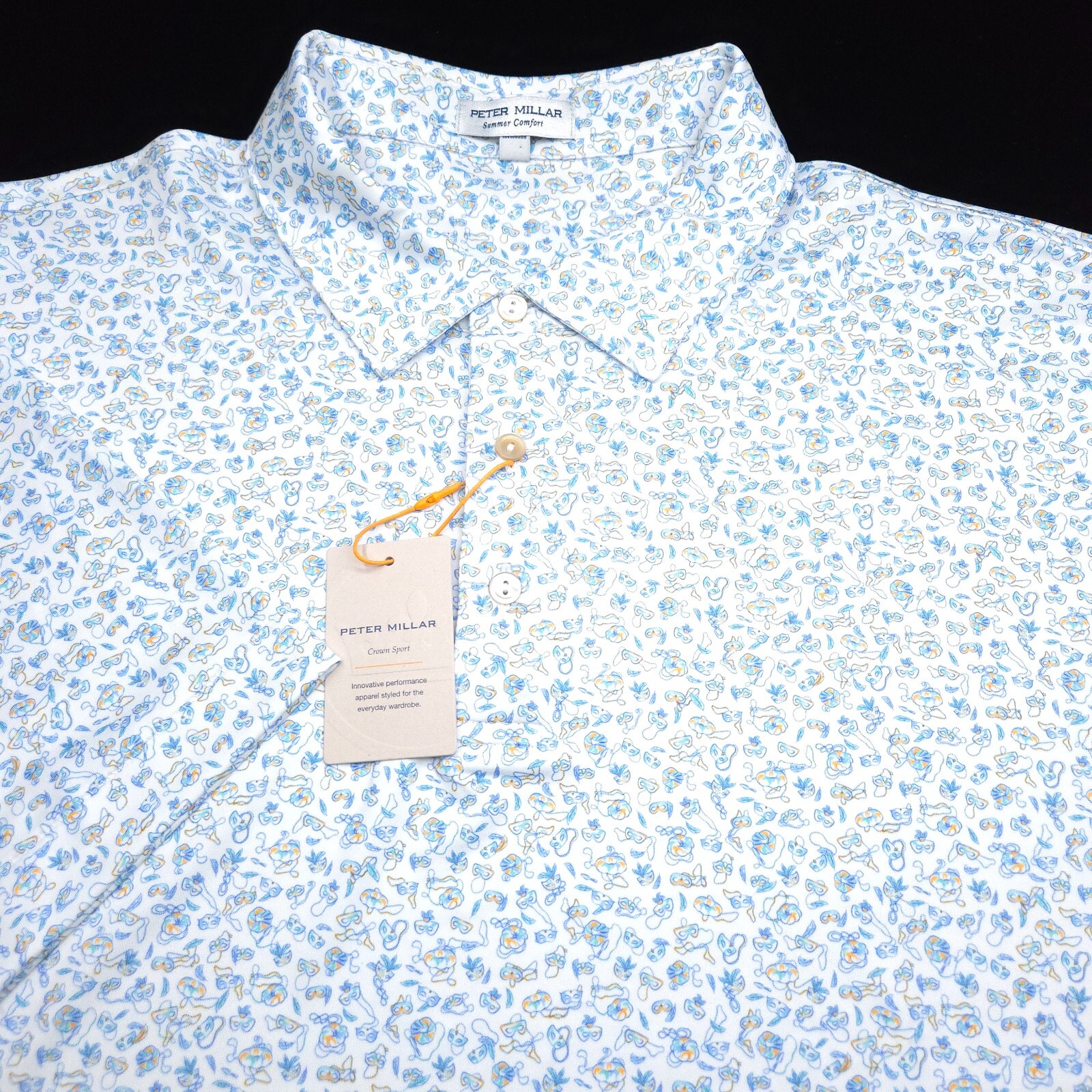 【XL】Golfickers Mastards Wide Shirts Peter Millar Marius Cotton Sportshirt MS24XW13SUX