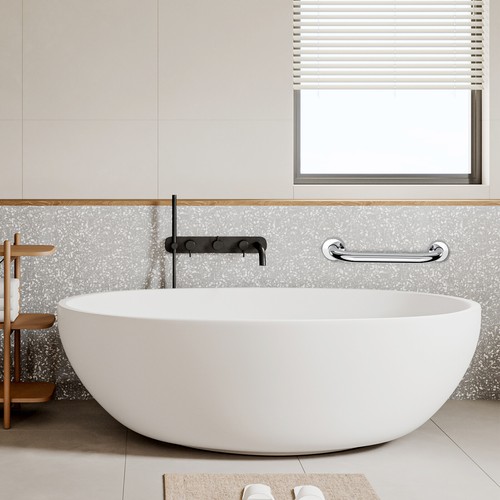 2 Pack Stainless Steel Shower Grab Bar Bathroom Safety Shower Handle for Elderly