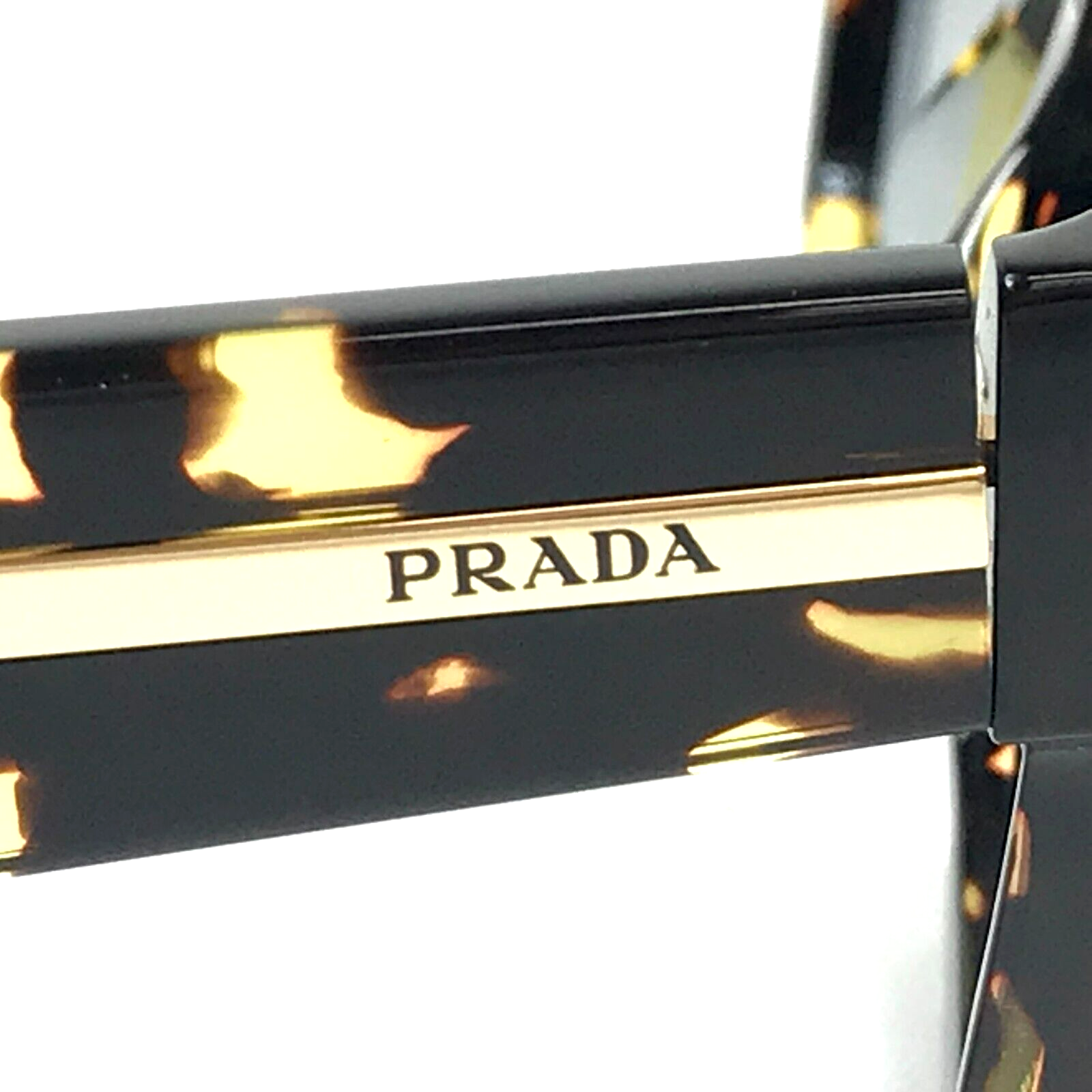 Pre-owned Prada Sunglasses Spr25z 16r-30f Tortoise Square Frames W/ Blue Lenses 56-18-140
