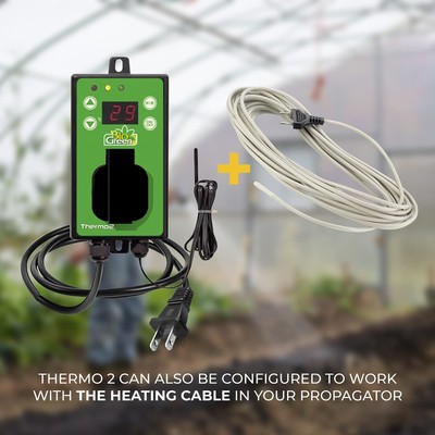 BioGreen TER2/US Thermo 2 Digital Greenhouse Thermostat with Summer/Winter Fu...