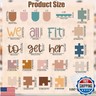 VABAMNA Bulletin Board Decorations, Puzzle Pieces for Bulletin Board, 45pcs Motivational Accents Puzzle Cutouts for Teacher School Supplies Boho Classroom Welcome Back to School Door Wall Decors