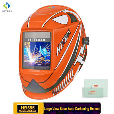 Solar Large View Auto Darkening Welding Helmet Arc Tig Mig Mask Grinding Welder