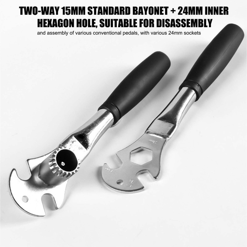 Bike Pedal Removal 15mm Spanner Wrench Long Handle Tool Professional