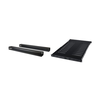 StarTech.com Vertical Cable Organizer with Finger Ducts (CMVER40UF) and 1U Ad...