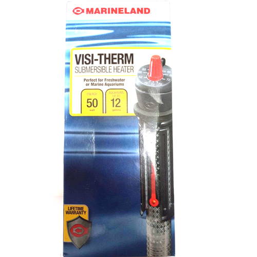 Marineland Visi-Therm Submersible Aquarium Heater - 50W - Up