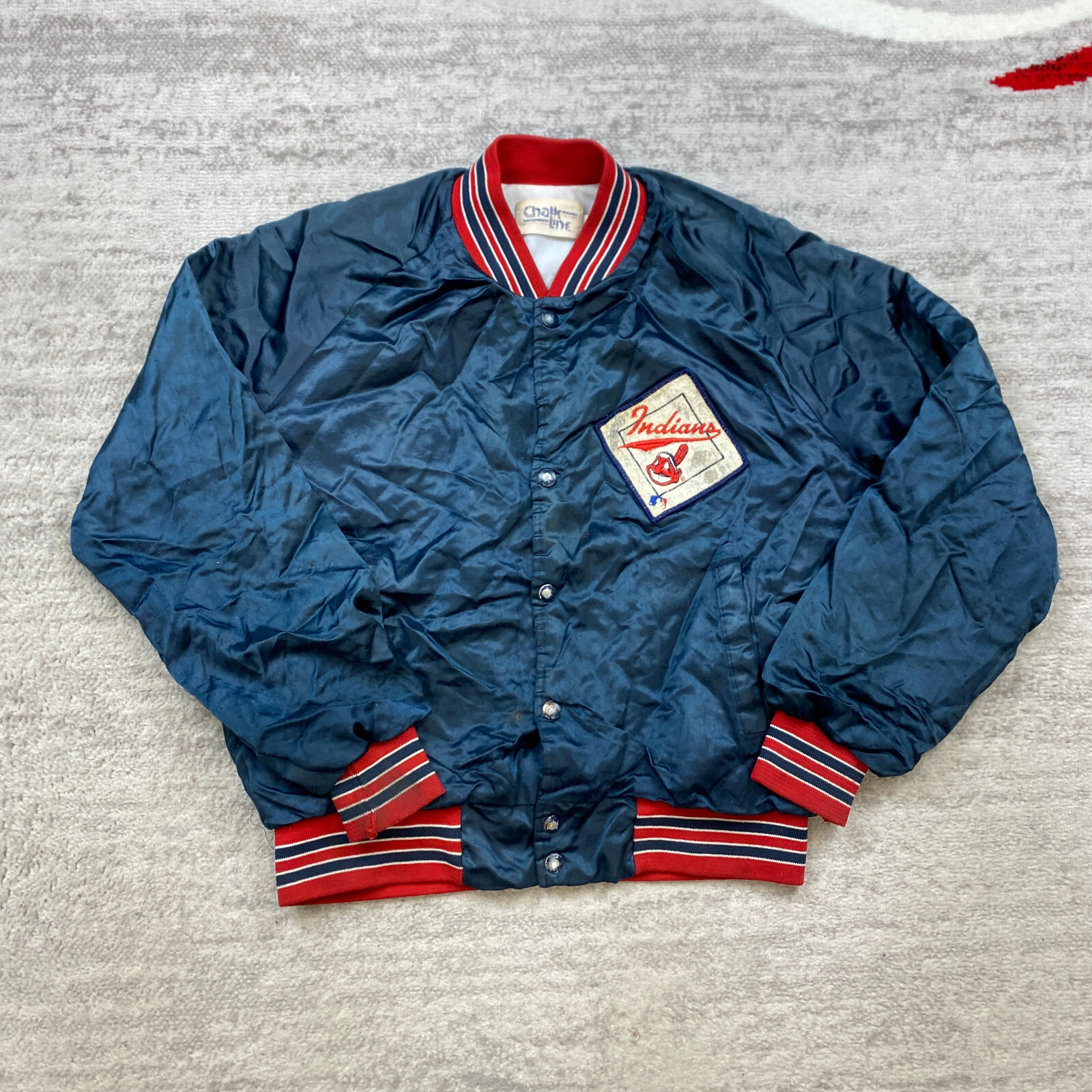 VTG Chalk Line Cleveland Indians Guardians Satin Jacket