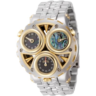 Invicta Men's Watch Cerberus Quartz Tri Time Silver Tone Bracelet 44593