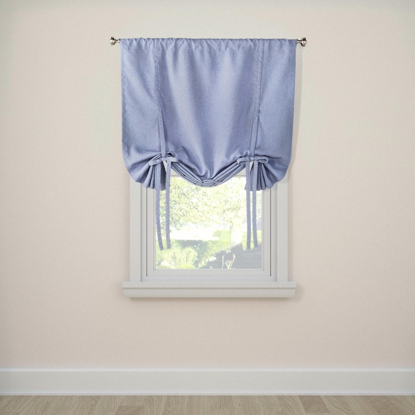 Heathered Blue Tie Up Window Shade 42 X63 Room Essentials