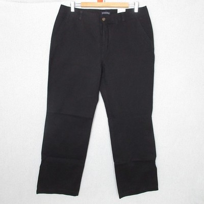 Dockers Womens Black Casual Pants Size 14 (36x31) Straight Leg Chinos Trousers