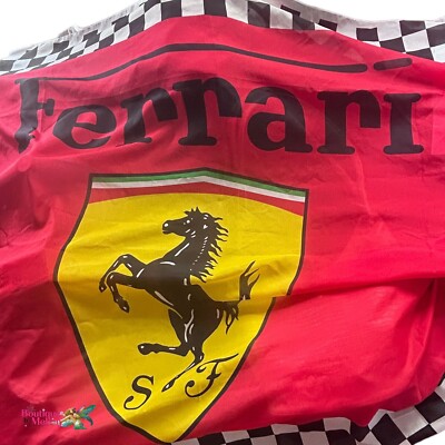 Ferrari Vintage Authentic Racing Flag Made in Italy by Promoprint Int l 1988 Big
