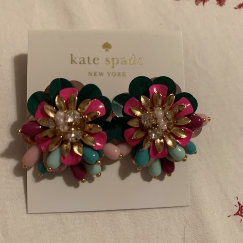 エレガントローズ☆ $98 KATE SPADE GLITZVILLE FLOWER EARRINGS JKHH | eBay