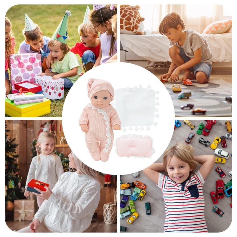 Reborn Dolls for Kids Decorative Cute Real Doll Figure Miniature Wearing 21cm