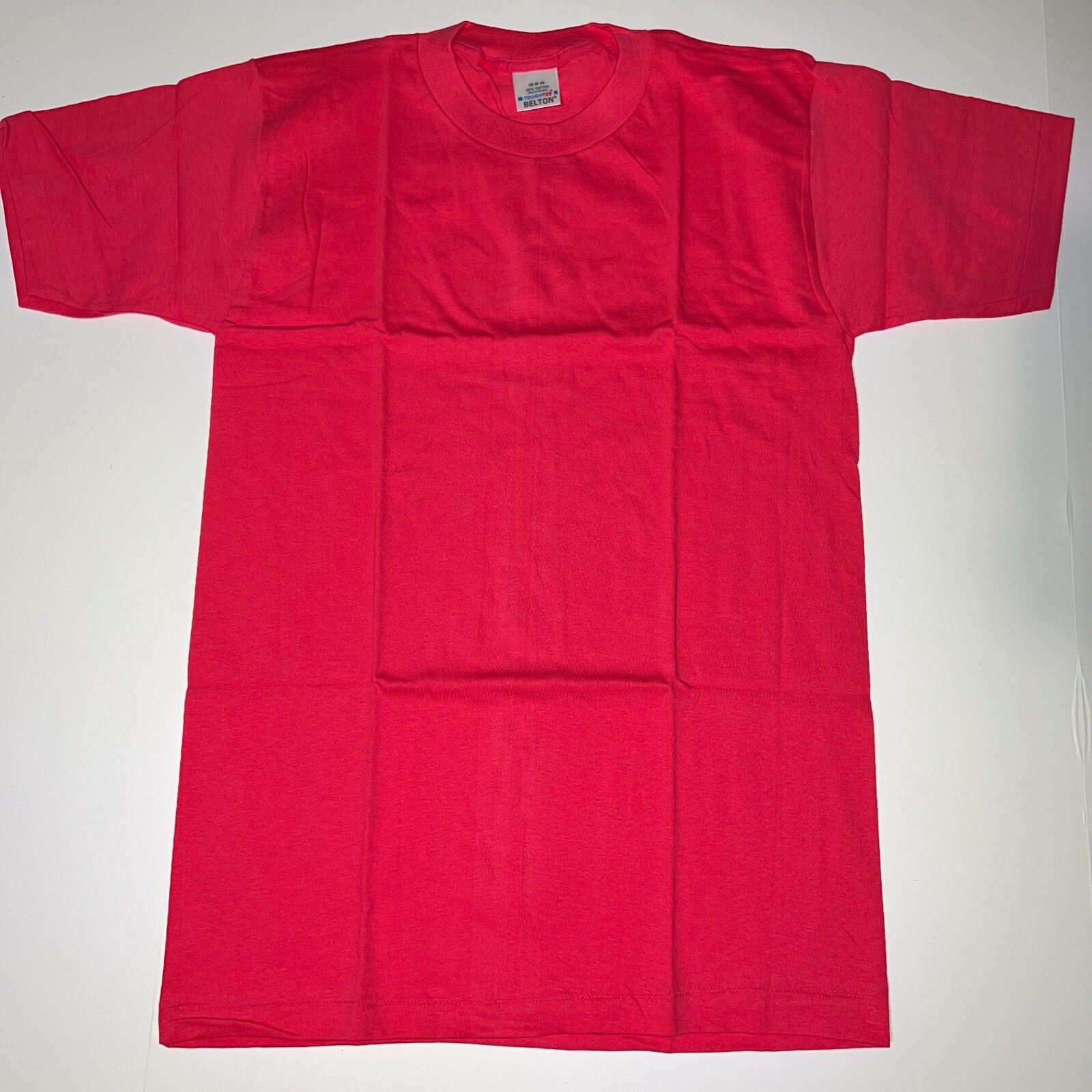 Vintage 80s 90s NOS NWT Belton Pink Tough Tee T-Shirt Single