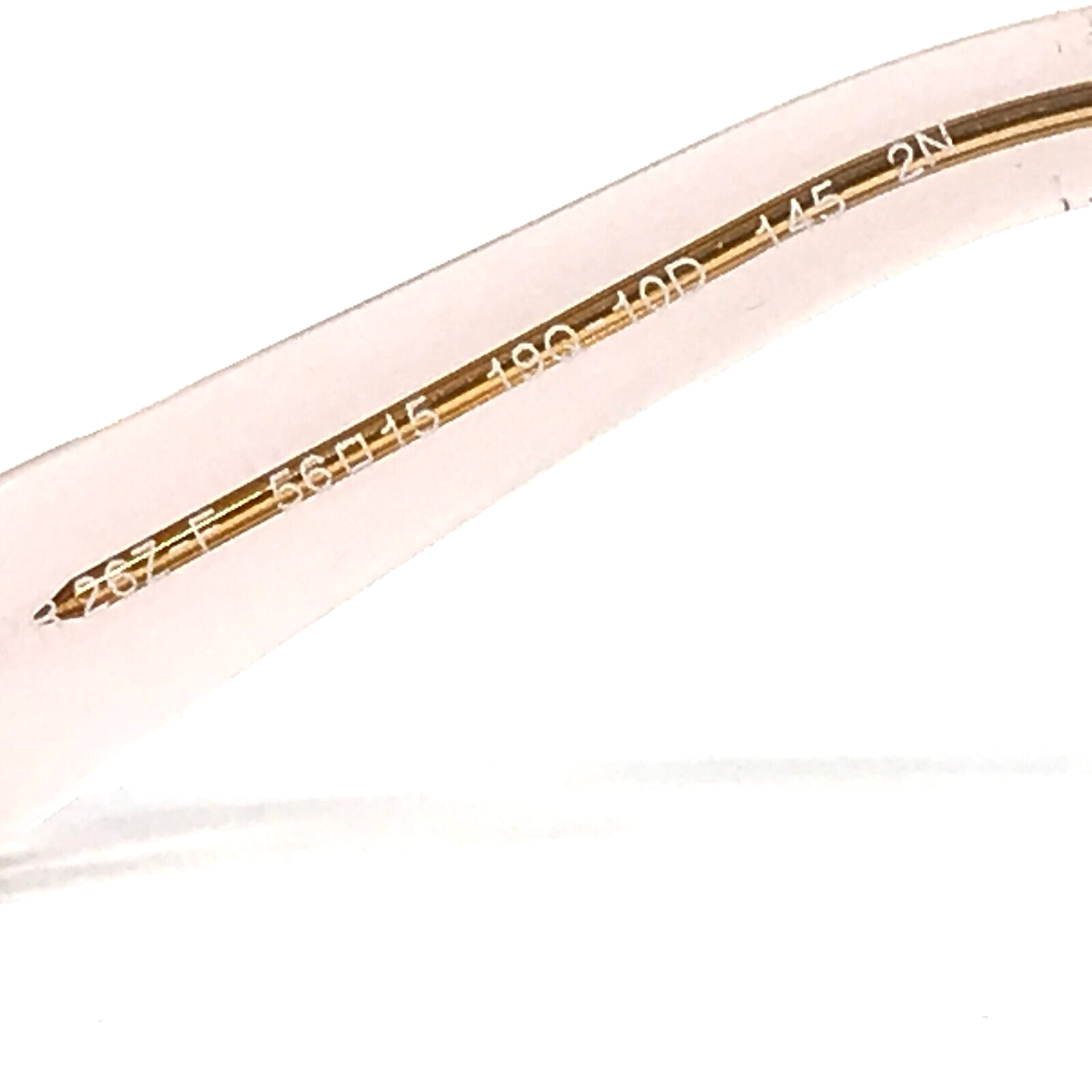 Pre-owned Prada Sunglasses Spr26z-f 19q-10d Transparent Pink Cat Eye Frames W Brown Lenses