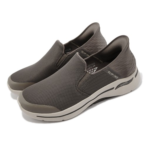 

Skechers Go Walk Arch Fit-Hands Free Slip-Ins Taupe Brown Men Casual 216259-TPE, Коричневый, Go Walk Arch Fit-hands Free Slip-ins