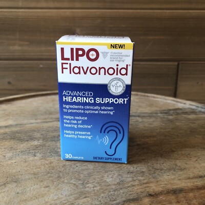 LIPO Flavonoid Advanced HEARING SUPPORT Health 30 caplets, Exp 1/25