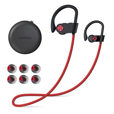 TONEMAC U8 Cuffie Bluetooth Sport,Auricolari Bluetooth con Filo,Cuffie Sportive 
