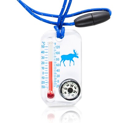 Sun Company Wildlife Therm-o-Compass - Thermometer & Compass for Kids w/ UV Card
