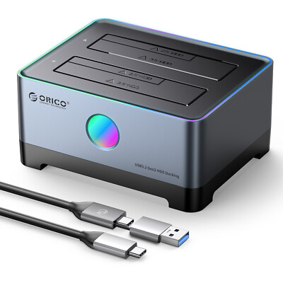 ORICO 2.5 3.5in HDD SSD Hard Drive Docking Station USB 3.2 Gen 2 to SATA up 18TB