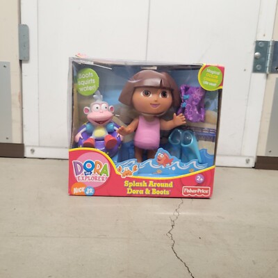 Splash Around Dora And Boots.  2005 Color Variant.   Damaged Box.  New Inside.