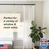 SOMINS 1 Inch Curtain Rods for Windows 16 to 28, Outdoor Heavy Duty Adjustable Curtain Rod, Indoor Modern Drapery Pole, Black, 16-28