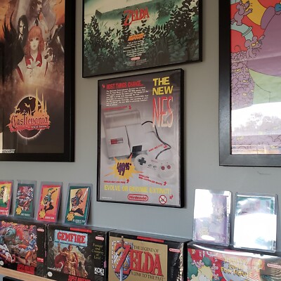 FRAMED Retro 1993 Nintendo Power New NES console ad Video Game Wall Art
