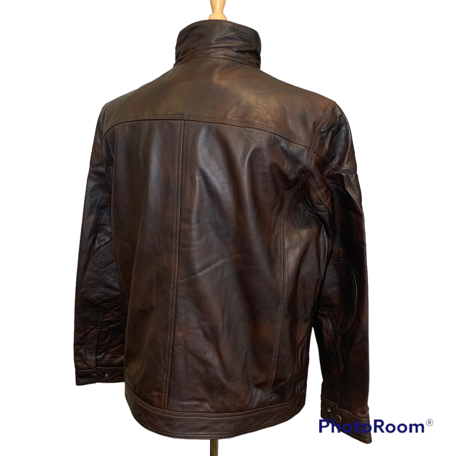 Wyoming Traders Mens Houston Brown Leather Concealed Carry Zip Up Jacket