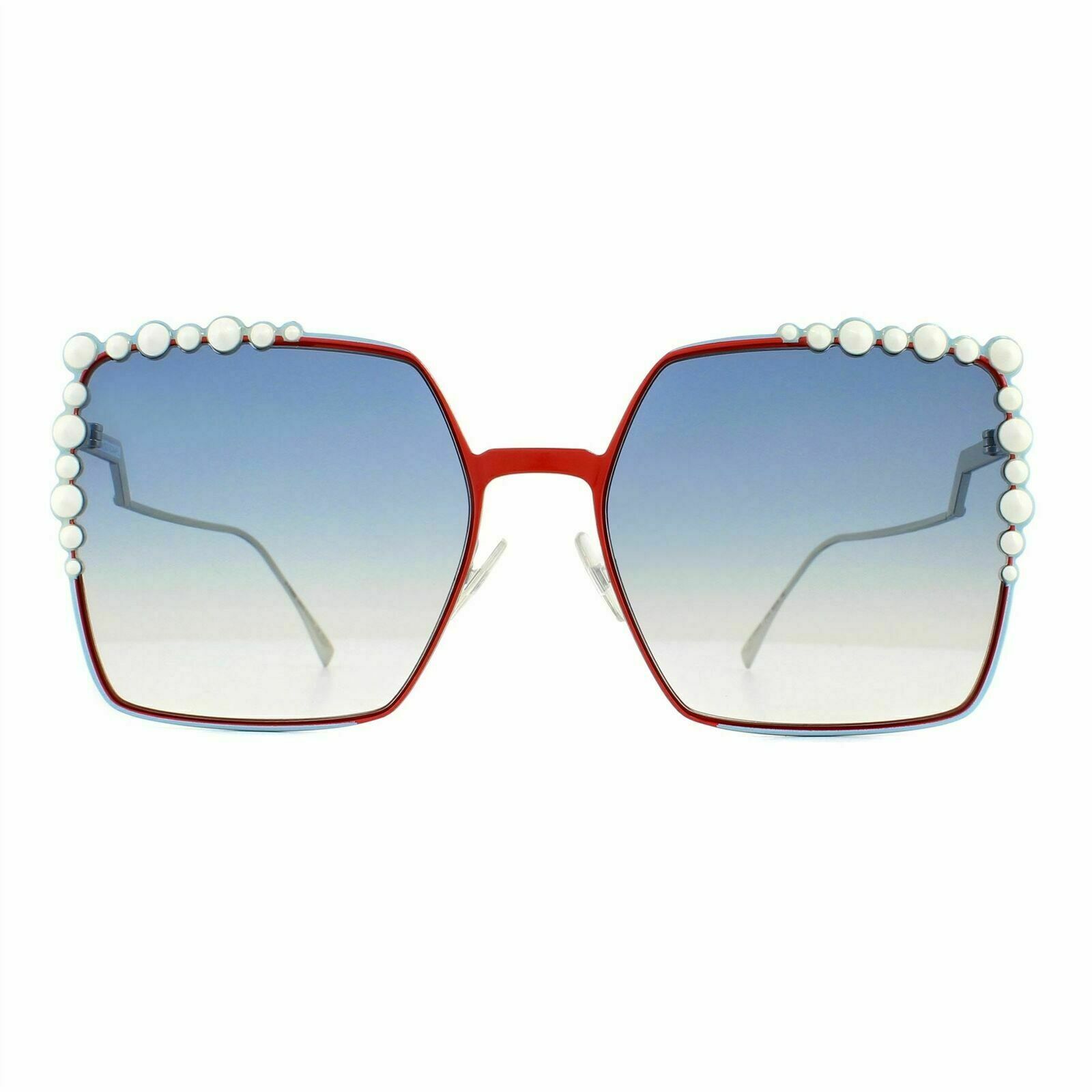 Pre-owned Fendi Can Eye Ff 0259/s L7q Sunglasses, Orange Blue Silver / Blue Gradient