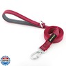 Plutus Pet Heavy Duty Dog Leash with Lockable Aluminum Carabiner, 4/6 Feet Long, Double-Sided Reflective Nylon, Padded Handle, for Puppy, Small, Medium and Large Dogs (Burgundy Red, 1