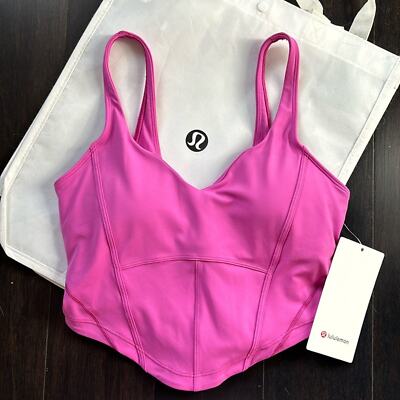 LULULEMON ALIGN CORSET TANK in POW PINK TONE SZ 6 NWT