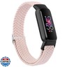 Elastic Band Compatible with Fitbit Luxe Bands Women Men, Soft Adjustable Stretchy Loop Replacement Strap for Fitbit Luxe Fitness and Wellness Tracker (Pink)