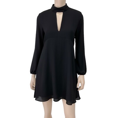 Three Eighty Two Womens Black Cutout Long Sleeve Dress Size XS EUC