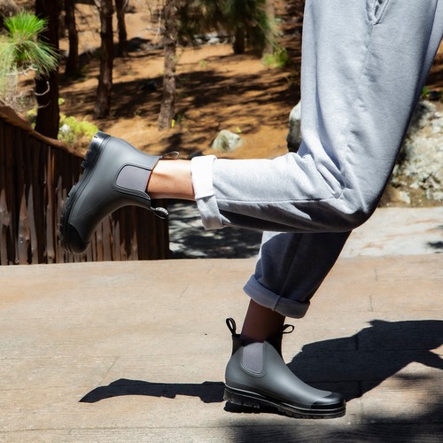 HISEA Women Waterproof Chelsea Boots Fashion Ankle Rain Boots withComfort Insole