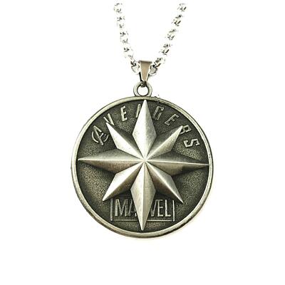 Captain Marvel Silver Fashion Novelty Pendant Necklace Movie Comic Series