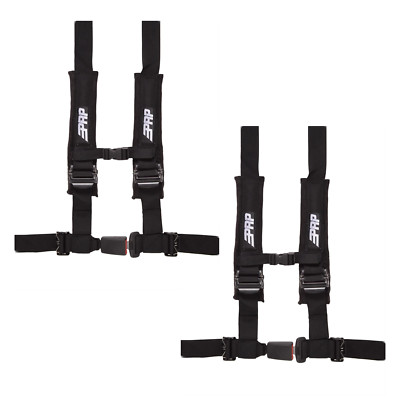 PRP 4.2 Black 4-Point Adjustable 2'' Belt Harness Pair With Auto Style Latch