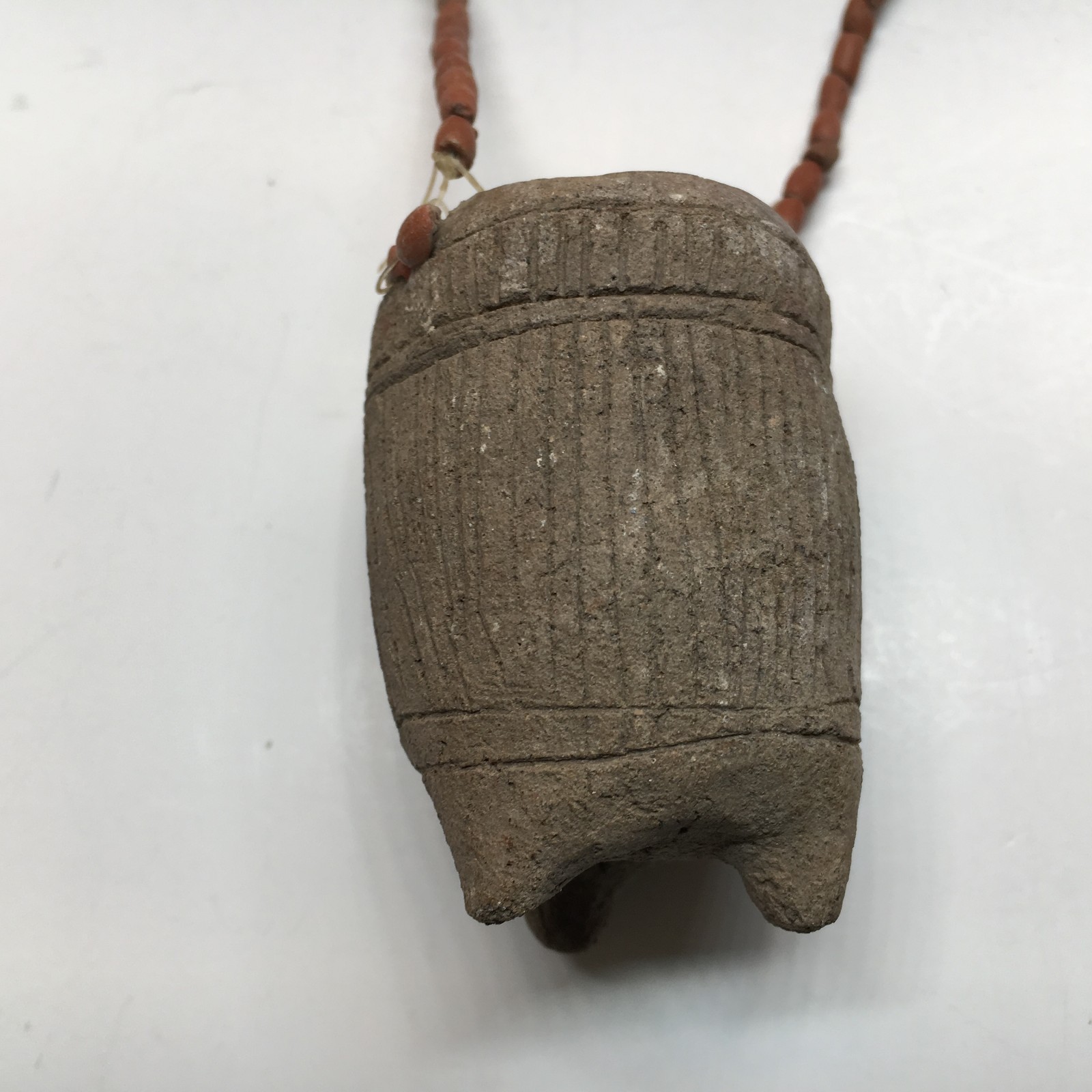 Pre Columbian Mexico Colima Beaded Necklace With Terracotta Vessels Jars Bowls