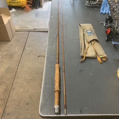 EDGAR SEALEY GENERAL PRACTITIONER 9  SPLIT CANE TROUT DRY FLY FISHING ROD + BAG
