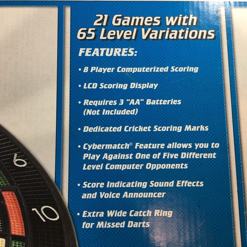 Halex Intruder 8 Player Electronic Dart Board 21 Games LCD Display Cricket