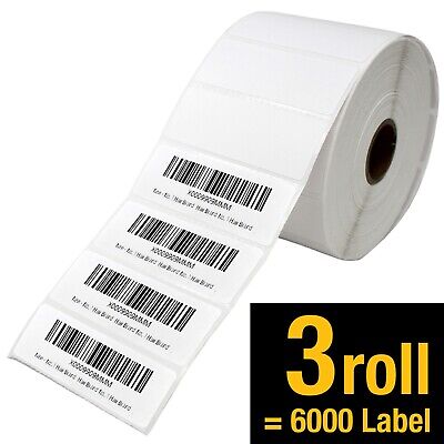 2 5/8'' X 1  Direct Thermal Labels 2000 Per Roll Sticker Labels for UPC Barcode